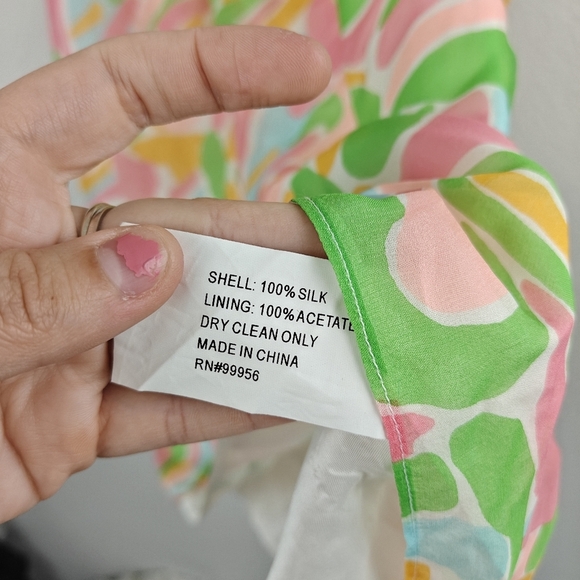 Shoshanna 100% Silk Strapless Floral Mini Summer Dress Size 0 Women's - Picture 13 of 13